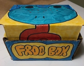 Blue frog gift box