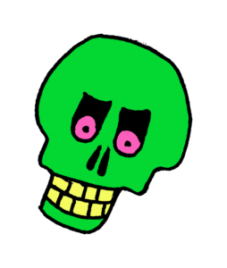 Green skull