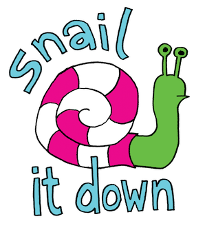 Funny snail cartoon