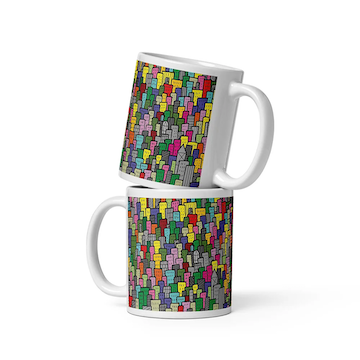 City skyline mug