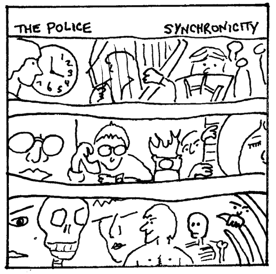 The Police Synchronicity album cover drawing