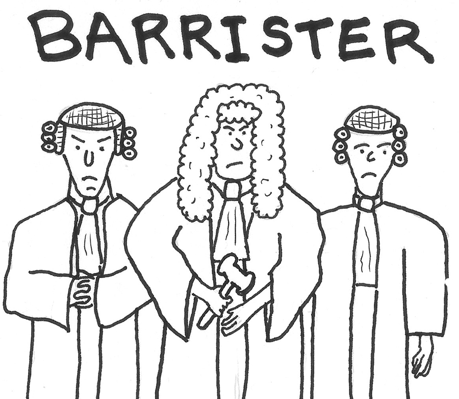 Barrister band drawing
