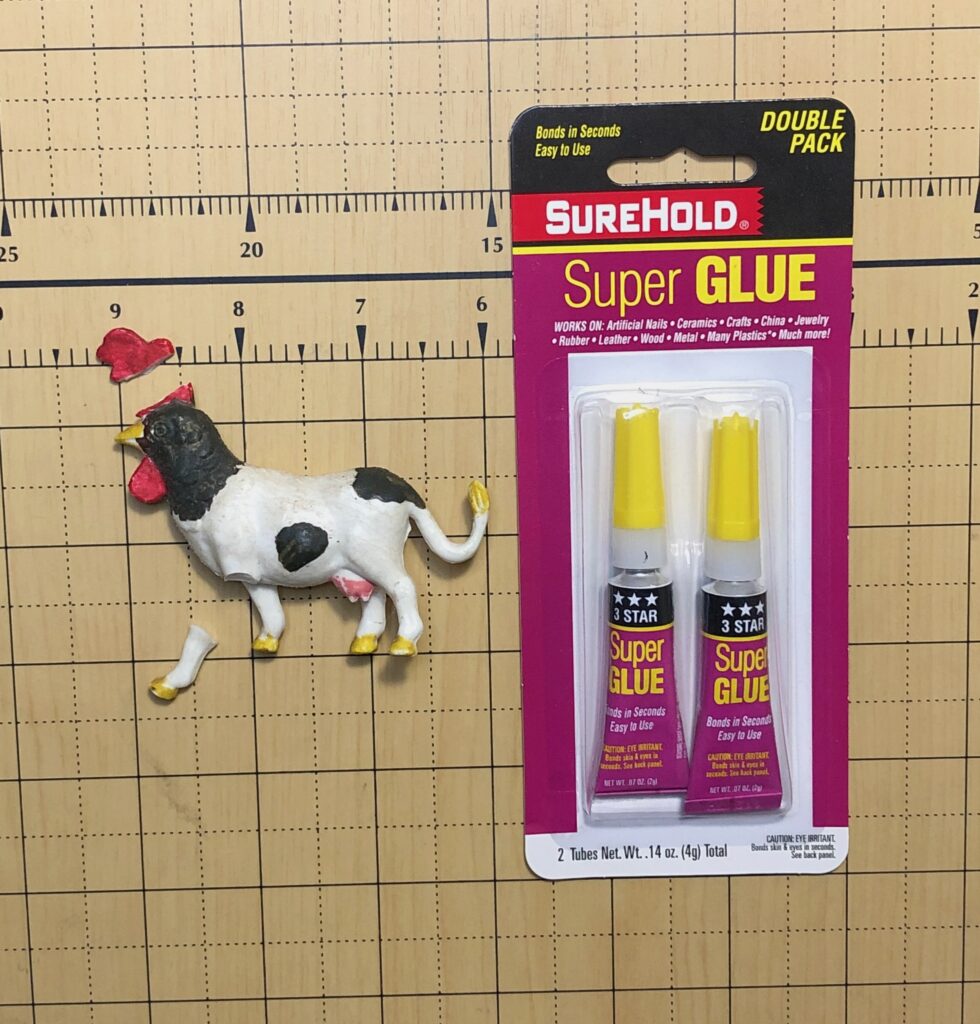 Broken roostercow and super glue