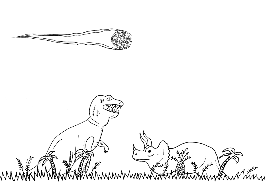 Dinosaurs and meteor