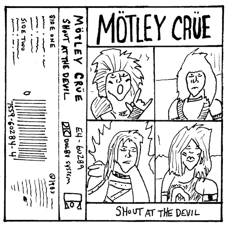 Mötley Crüe Shout at the Devil cassette cover