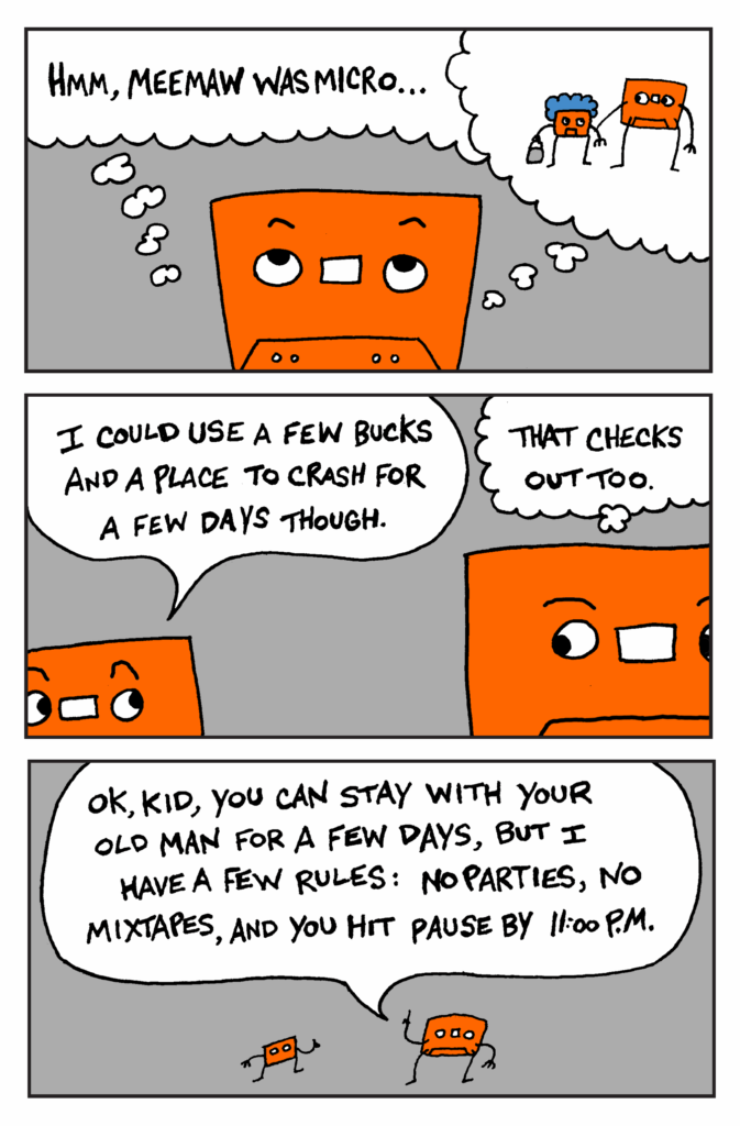 Cassette tape comic