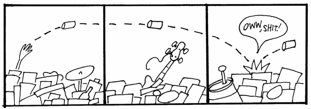 Someone tosses a beer can