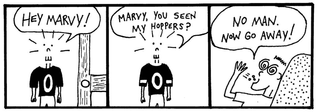 Toby looks for his drugs