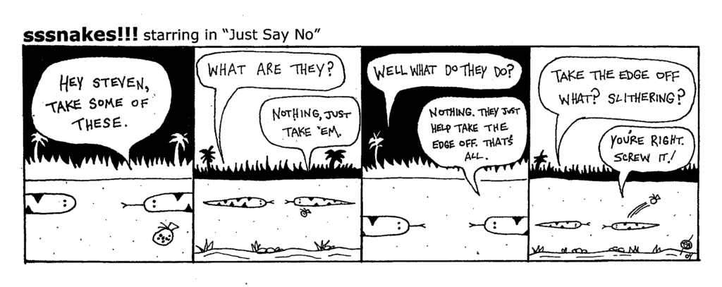 Sssnakes!!! Just Say No comic