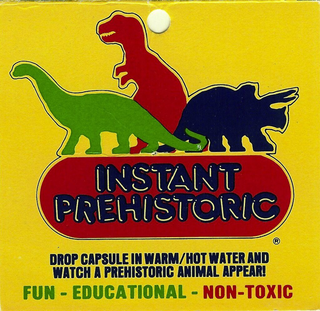 Instant Prehistoric capsule packaging