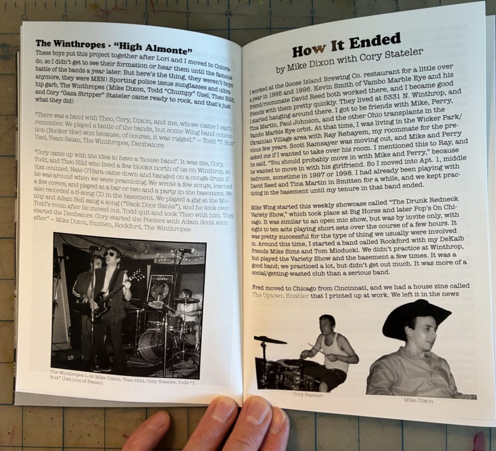 Live at the Winthrop House zine spread