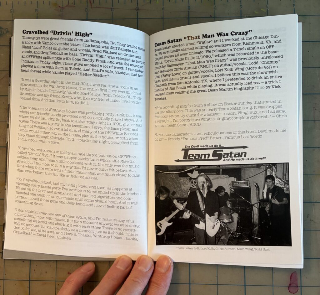 Live at the Winthrop House zine spread